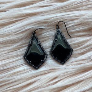 Kendra Scott Alex black on black drop earrings